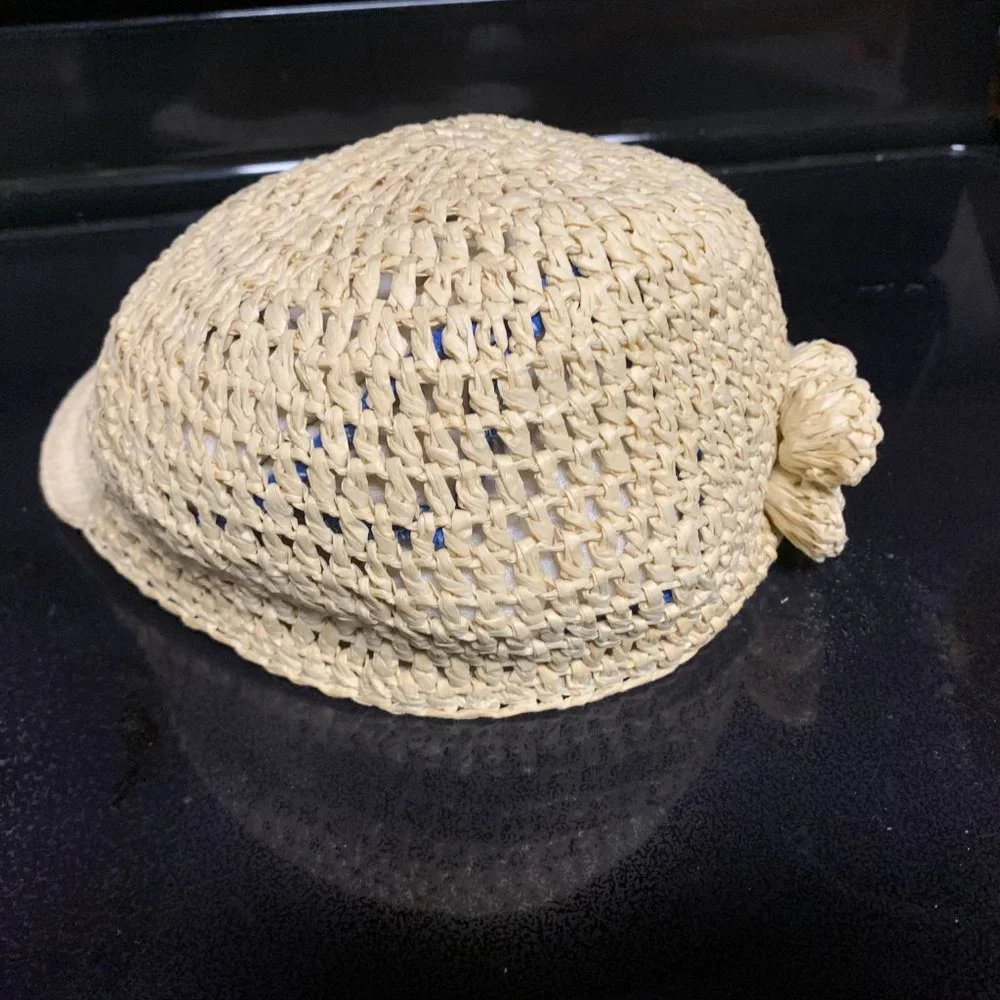 August beige packable sun hat